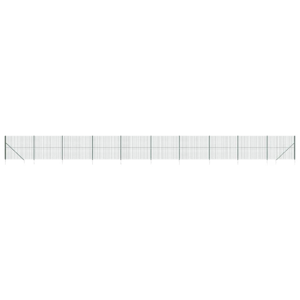 Maschendrahtzaun mit Bodenhülsen Grün 2,2x25 m - Pazzar.ch