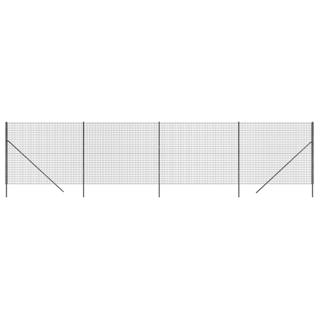 Maschendrahtzaun Anthrazit 1,4x10 m Verzinkter Stahl - Pazzar.ch