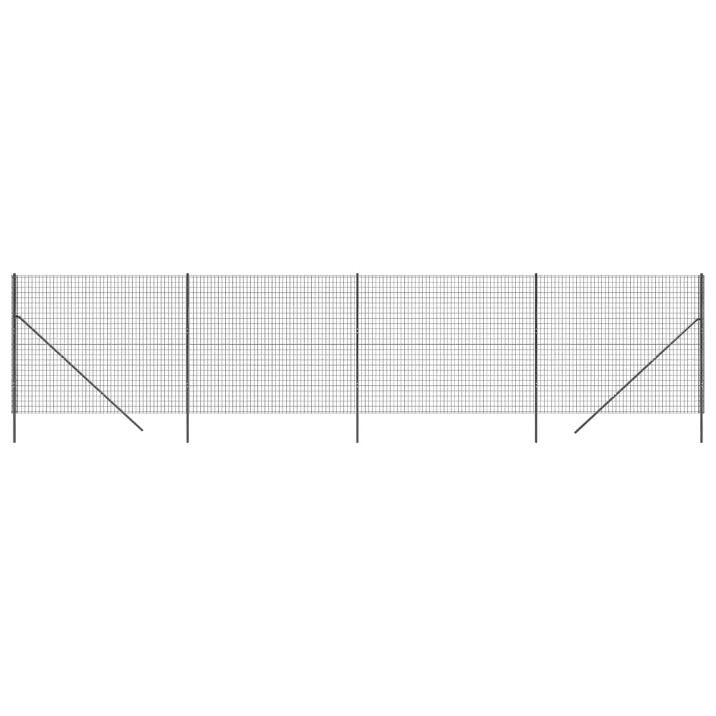Maschendrahtzaun Anthrazit 1,6x10 m Verzinkter Stahl - Pazzar.ch