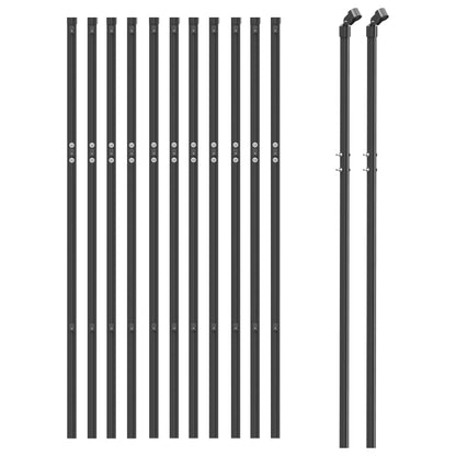 Maschendrahtzaun Anthrazit 0,8x25 m Verzinkter Stahl - Pazzar.ch