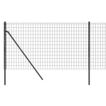 Maschendrahtzaun Anthrazit 0,8x25 m Verzinkter Stahl - Pazzar.ch
