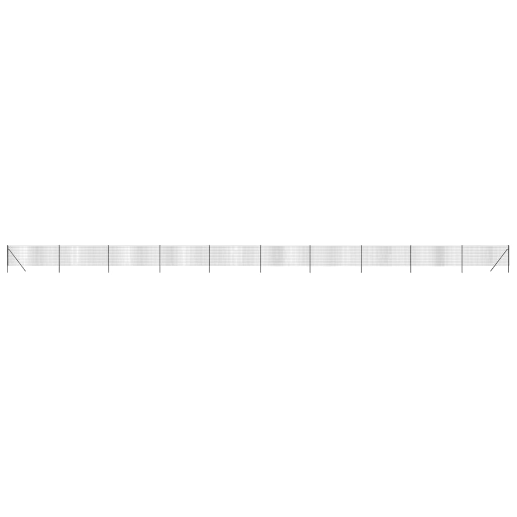 Maschendrahtzaun Anthrazit 1x25 m Verzinkter Stahl - Pazzar.ch