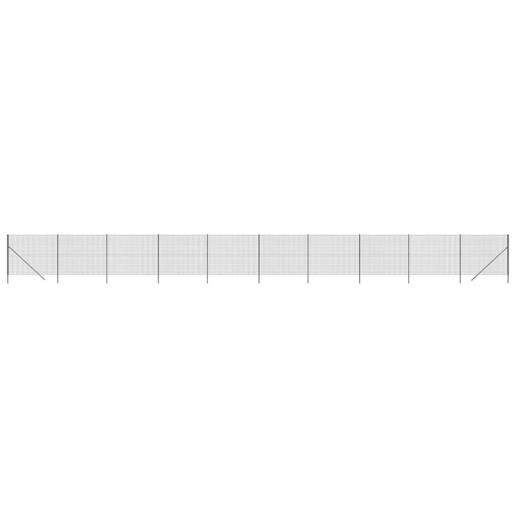 Maschendrahtzaun Anthrazit 1,6x25 m Verzinkter Stahl - Pazzar.ch