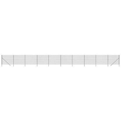 Maschendrahtzaun Anthrazit 1,6x25 m Verzinkter Stahl - Pazzar.ch