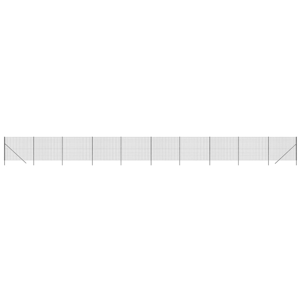 Maschendrahtzaun Anthrazit 1,8x25 m Verzinkter Stahl - Pazzar.ch