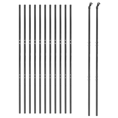Maschendrahtzaun Anthrazit 1,8x25 m Verzinkter Stahl - Pazzar.ch