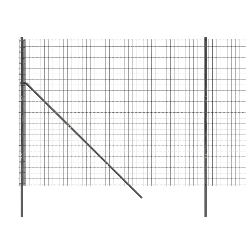 Maschendrahtzaun Anthrazit 2x25 m Verzinkter Stahl - Pazzar.ch