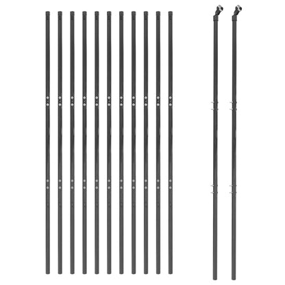 Maschendrahtzaun Anthrazit 2,2x25 m Verzinkter Stahl - Pazzar.ch