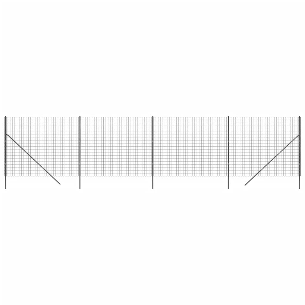 Maschendrahtzaun Anthrazit 1,4x10 m Verzinkter Stahl - Pazzar.ch