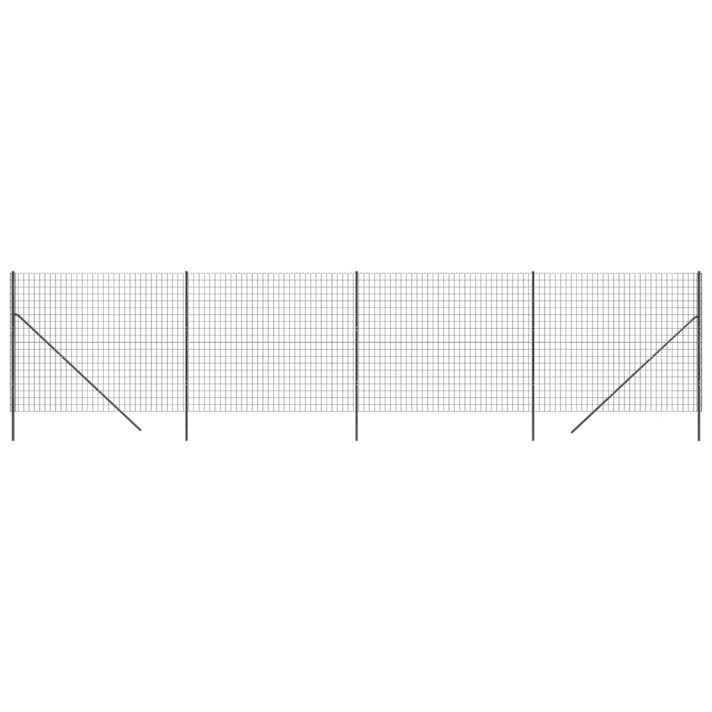 Maschendrahtzaun Anthrazit 1,6x10 m Verzinkter Stahl - Pazzar.ch