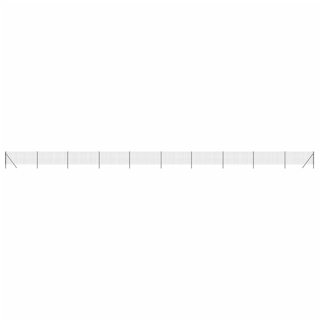 Maschendrahtzaun Anthrazit 0,8x25 m Verzinkter Stahl - Pazzar.ch