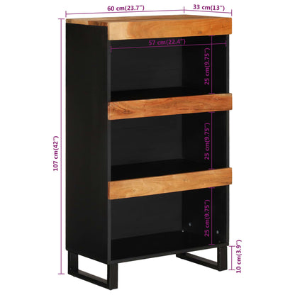 Beistelltisch 60x33x107 cm Massivholz Akazie - Pazzar.ch