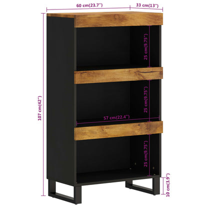 Beistellschrank 60x33x107 cm Massivholz Mango - Pazzar.ch
