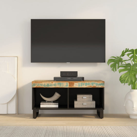 TV-Schrank 85x33x43,5 cm Altholz Massiv - Pazzar.ch