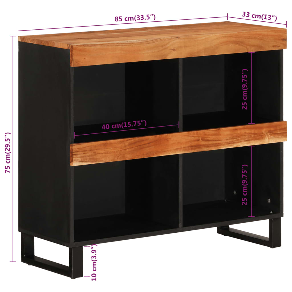 Beistelltisch 85x33x75 cm Massivholz Akazie - Pazzar.ch