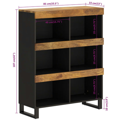 Beistellschrank 85x33x107 cm Massivholz Mango - Pazzar.ch