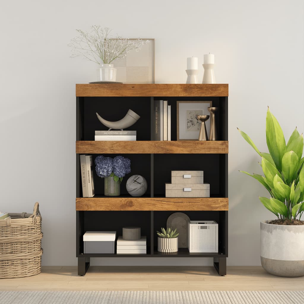 Beistellschrank 85x33x107 cm Massivholz Mango - Pazzar.ch