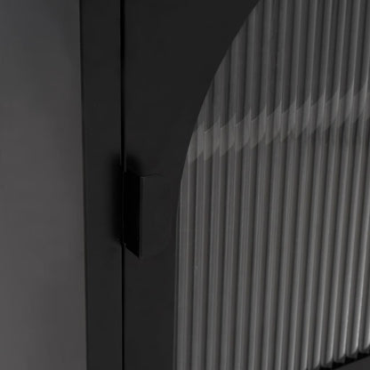 Nachttisch Schwarz 50x35x60 cm Glas und Stahl - Pazzar.ch
