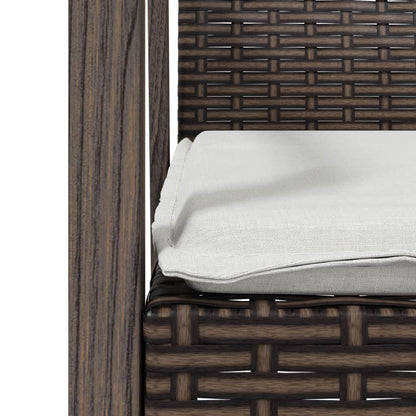 Gartenstühle mit Kissen 2 Stk. Braun 56,5x57x83 cm Poly Rattan - Pazzar.ch