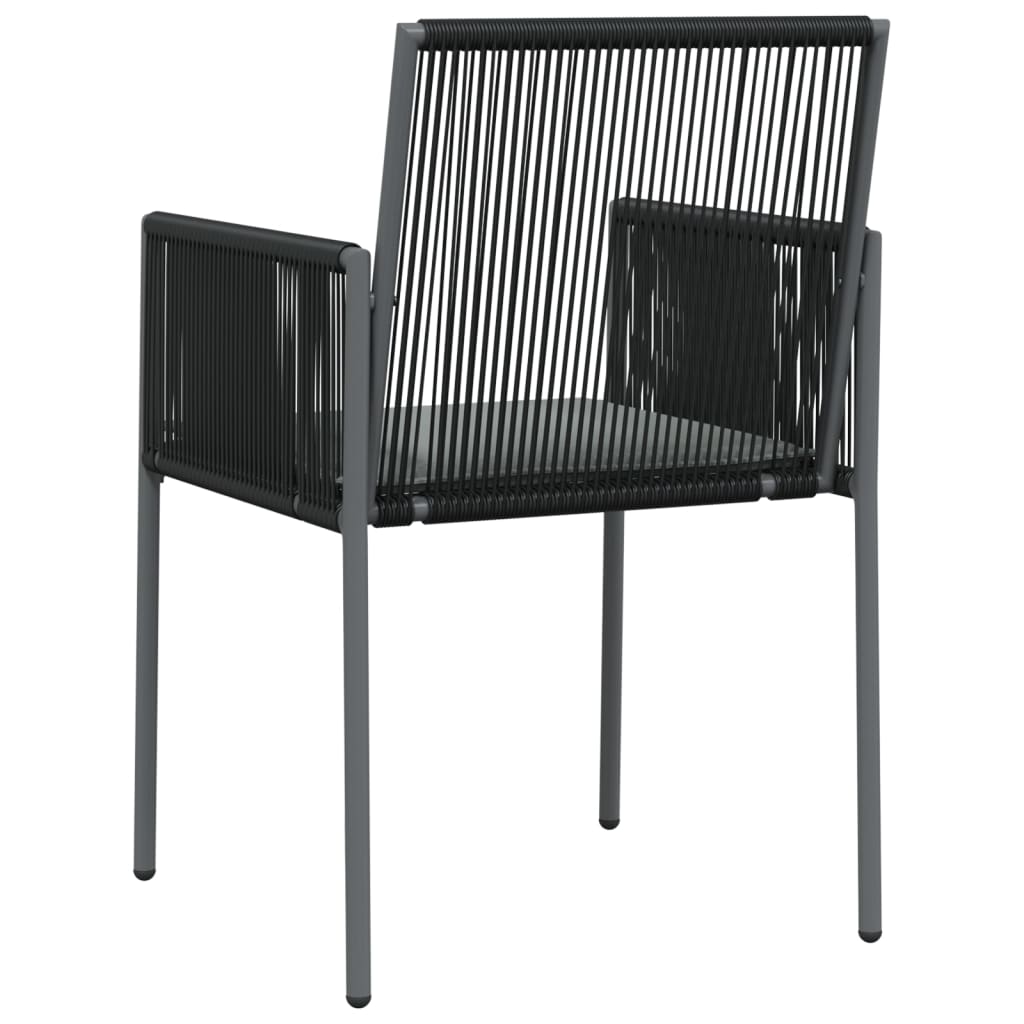 Gartenstühle mit Kissen 2 Stk. Schwarz 54x60,5x83,5 cm - Pazzar.ch