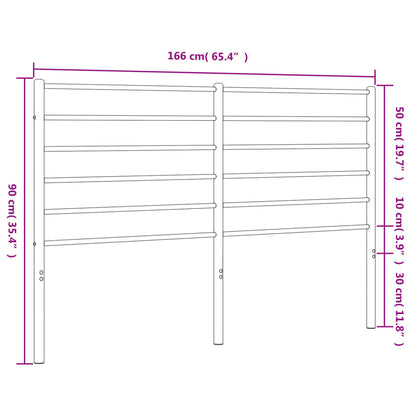 Kopfteil Metall Schwarz 160 cm - Pazzar.ch