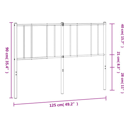 Kopfteil Metall Weiß 120 cm - Pazzar.ch