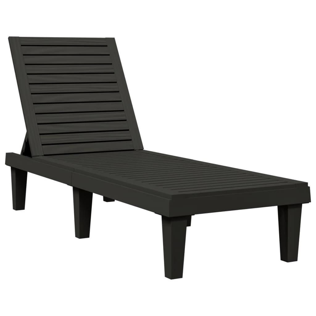 Sonnenliegen 2 Stk. Schwarz 155x58x83 cm Polypropylen - Pazzar.ch