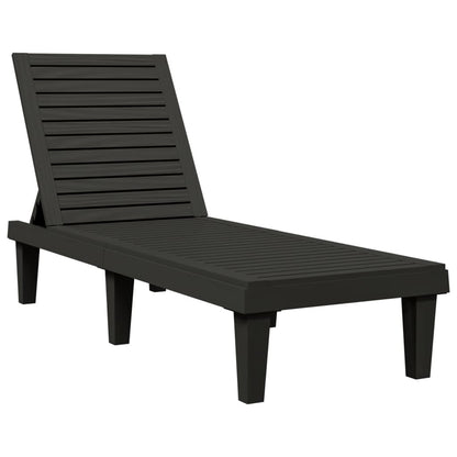 Sonnenliegen 2 Stk. Schwarz 155x58x83 cm Polypropylen - Pazzar.ch
