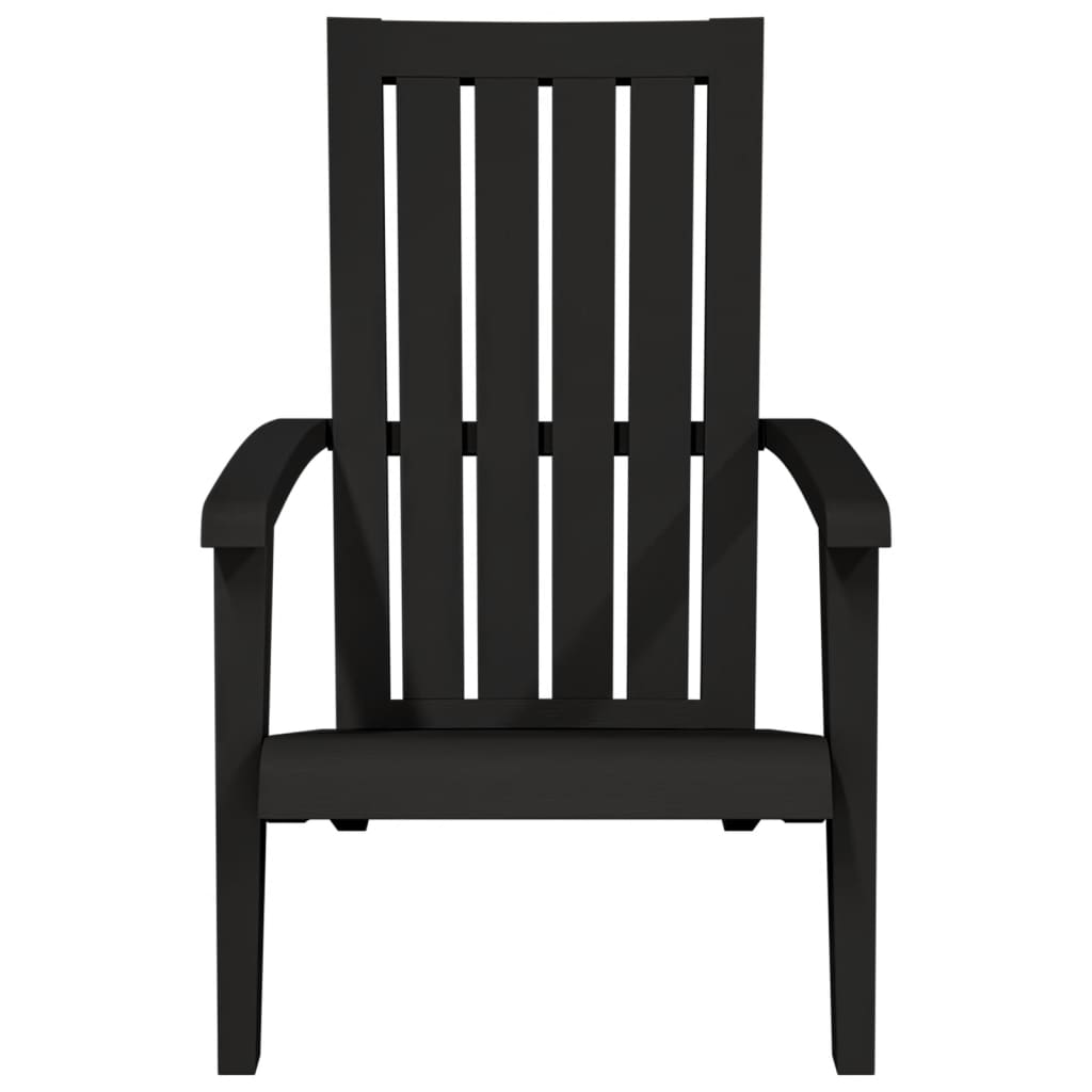 Adirondack-Gartenstühle 2 Stk. Schwarz Polypropylen - Pazzar.ch