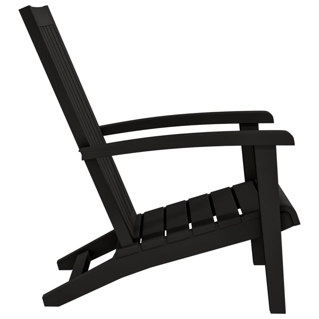 Adirondack-Gartenstühle 2 Stk. Schwarz Polypropylen - Pazzar.ch