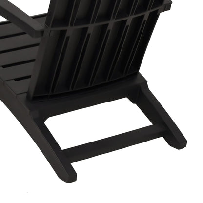 Adirondack-Gartenstühle 2 Stk. Schwarz Polypropylen - Pazzar.ch