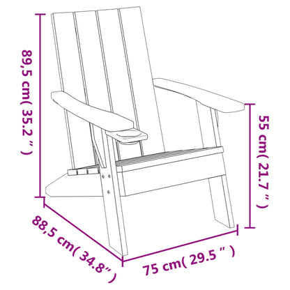 Adirondack-Gartenstuhl Hellbraun 75x88,5x89,5 cm Polypropylen - Pazzar.ch