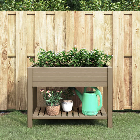 Hochbeet Hellbraun 110x45x79 cm Polypropylen - Pazzar.ch