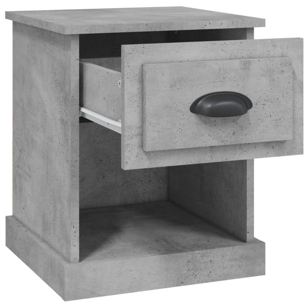 Nachttische 2 Stk. Betongrau 39x39x47,5 cm Holzwerkstoff - Pazzar.ch