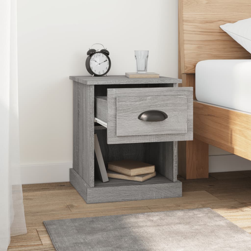 Nachttische 2 Stk. Grau Sonoma 39x39x47,5 cm Holzwerkstoff - Pazzar.ch