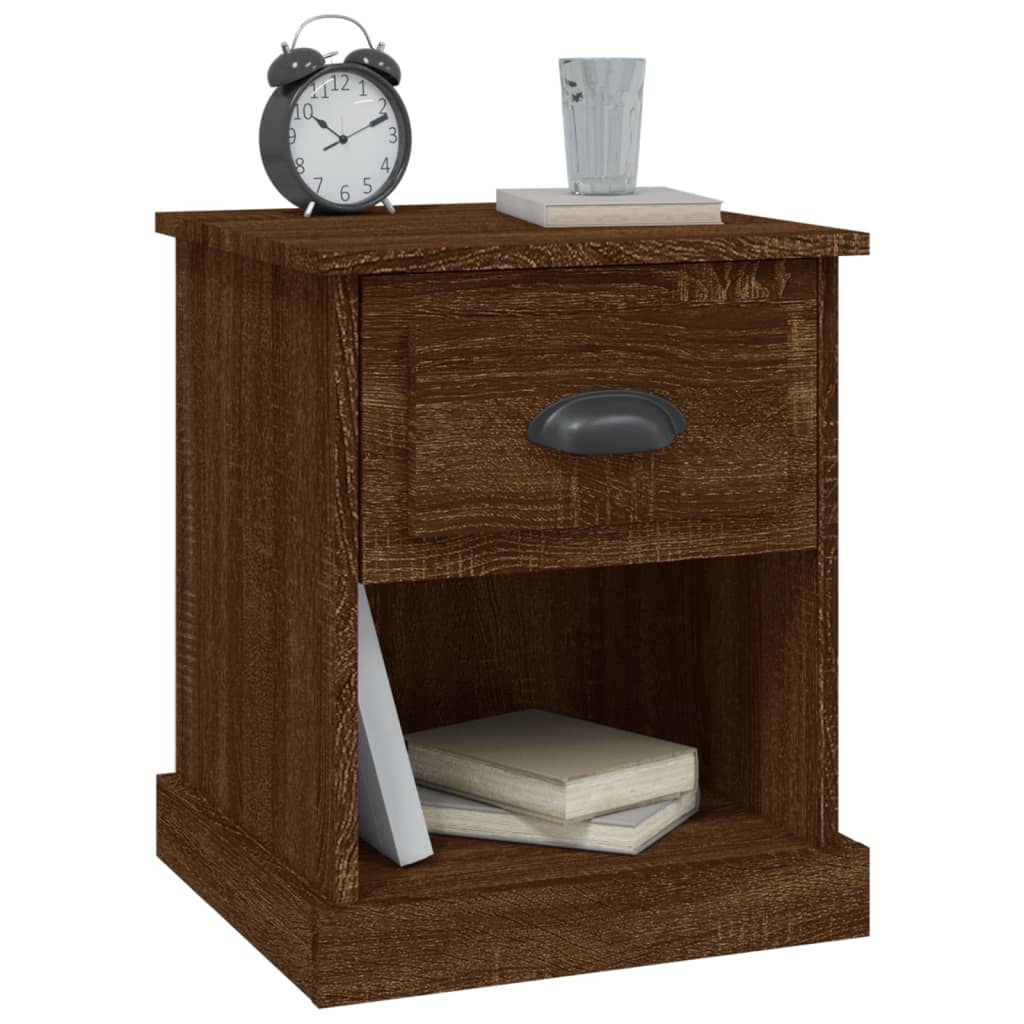 Nachttisch Braun Eichen-Optik 39x39x47,5 cm Holzwerkstoff - Pazzar.ch
