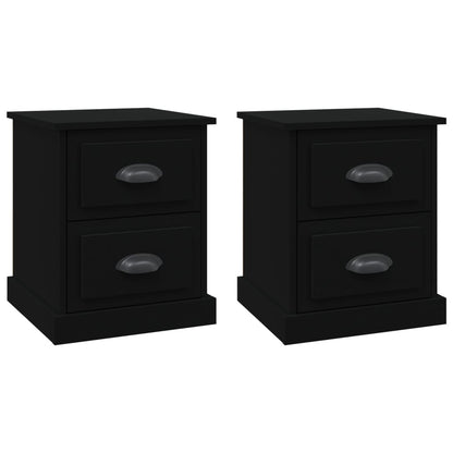 Nachttische 2 Stk. Schwarz 39x39x47,5 cm Holzwerkstoff - Pazzar.ch