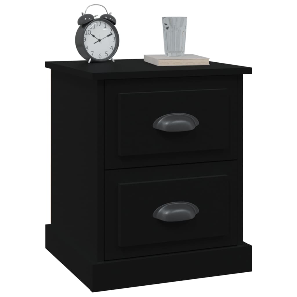Nachttische 2 Stk. Schwarz 39x39x47,5 cm Holzwerkstoff - Pazzar.ch