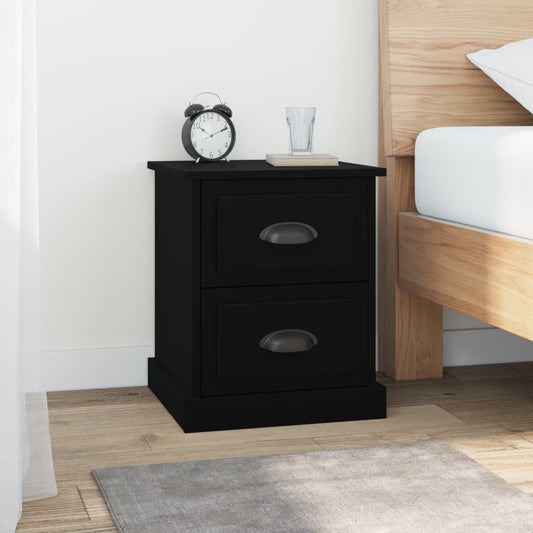 Nachttische 2 Stk. Schwarz 39x39x47,5 cm Holzwerkstoff - Pazzar.ch