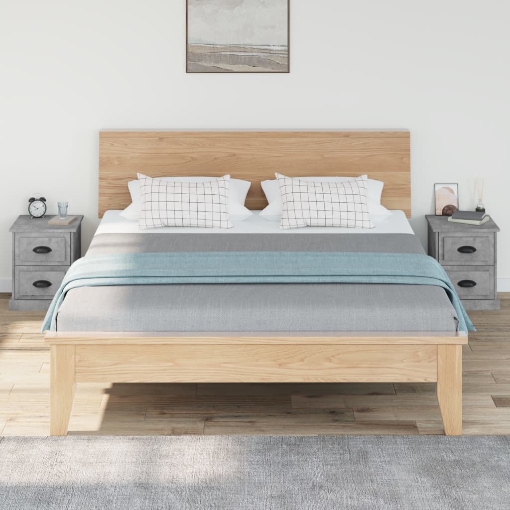 Nachttische 2 Stk. Betongrau 39x39x47,5 cm Holzwerkstoff - Pazzar.ch