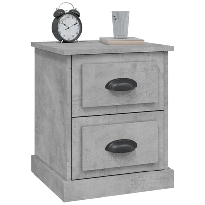Nachttische 2 Stk. Betongrau 39x39x47,5 cm Holzwerkstoff - Pazzar.ch