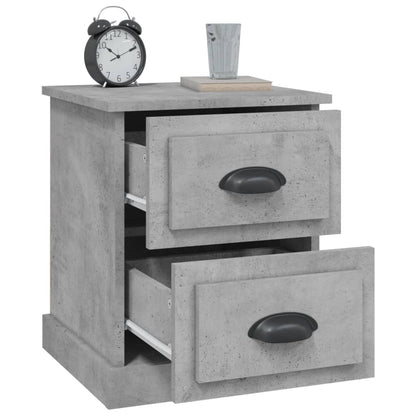 Nachttische 2 Stk. Betongrau 39x39x47,5 cm Holzwerkstoff - Pazzar.ch