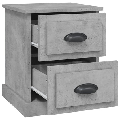 Nachttische 2 Stk. Betongrau 39x39x47,5 cm Holzwerkstoff - Pazzar.ch