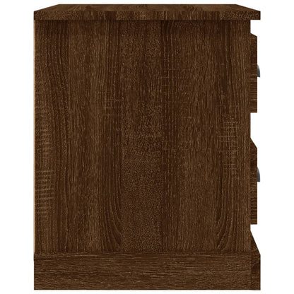 Nachttische 2 Stk. Braun Eiche 39x39x47,5 cm Holzwerkstoff - Pazzar.ch
