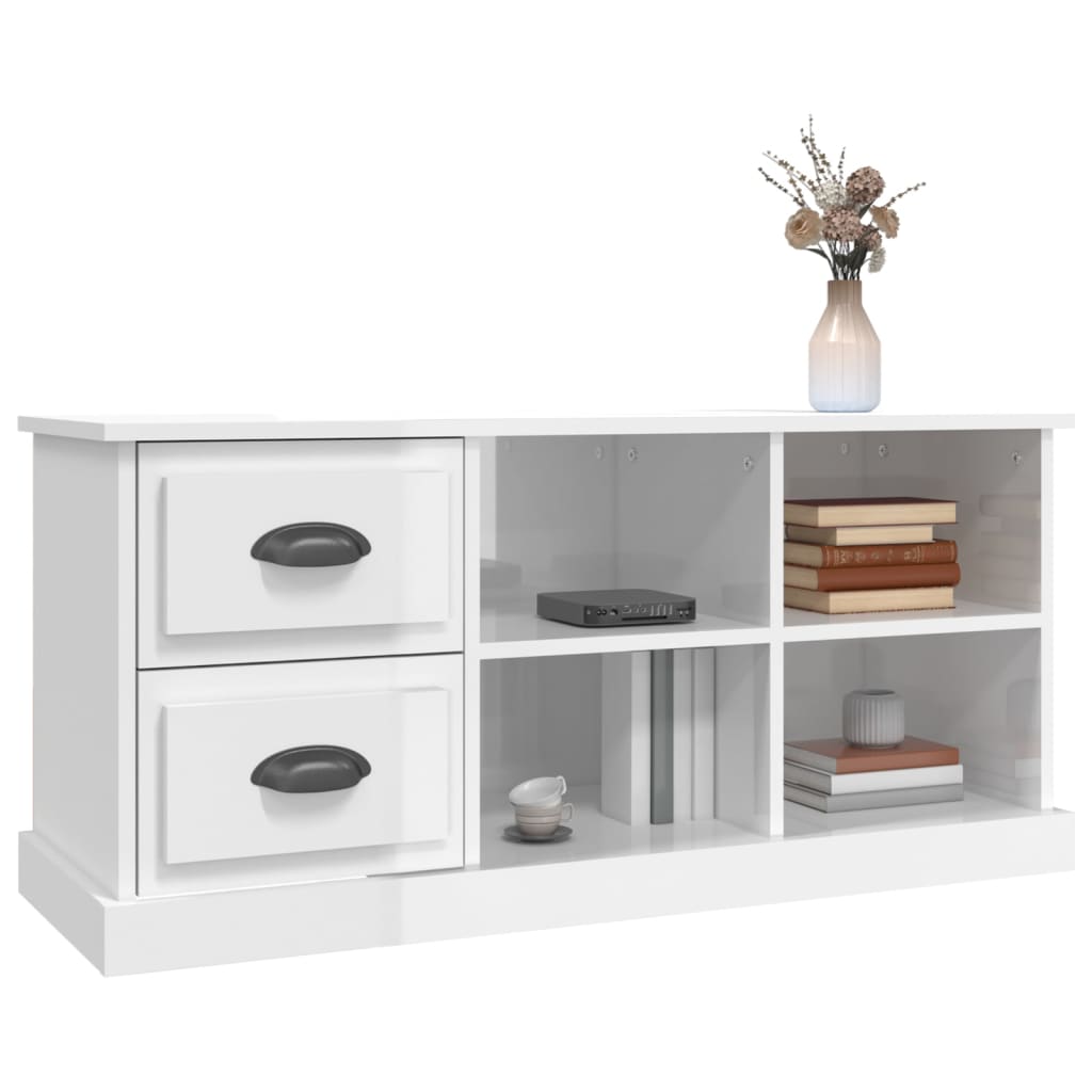 TV-Schrank Hochglanz-Weiß 102x35,5x47,5 cm Holzwerkstoff - Pazzar.ch