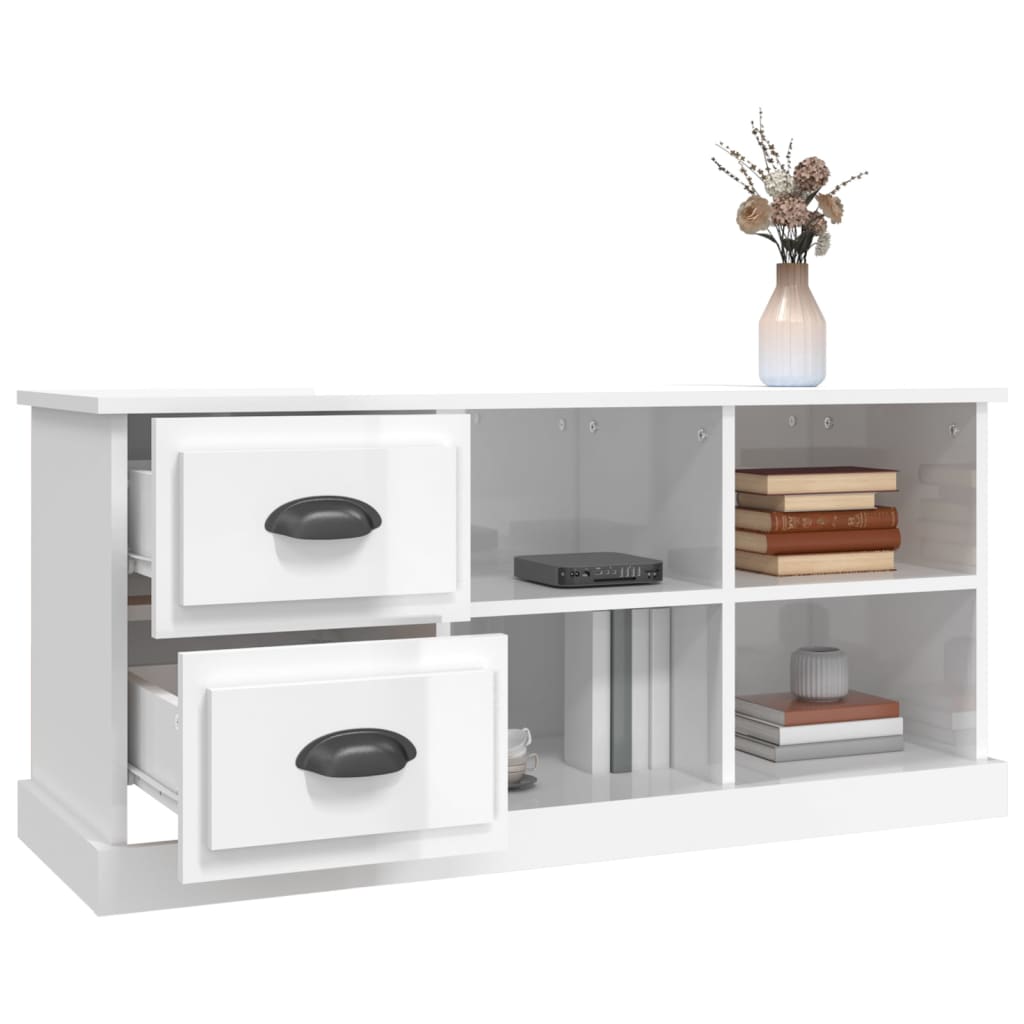 TV-Schrank Hochglanz-Weiß 102x35,5x47,5 cm Holzwerkstoff - Pazzar.ch