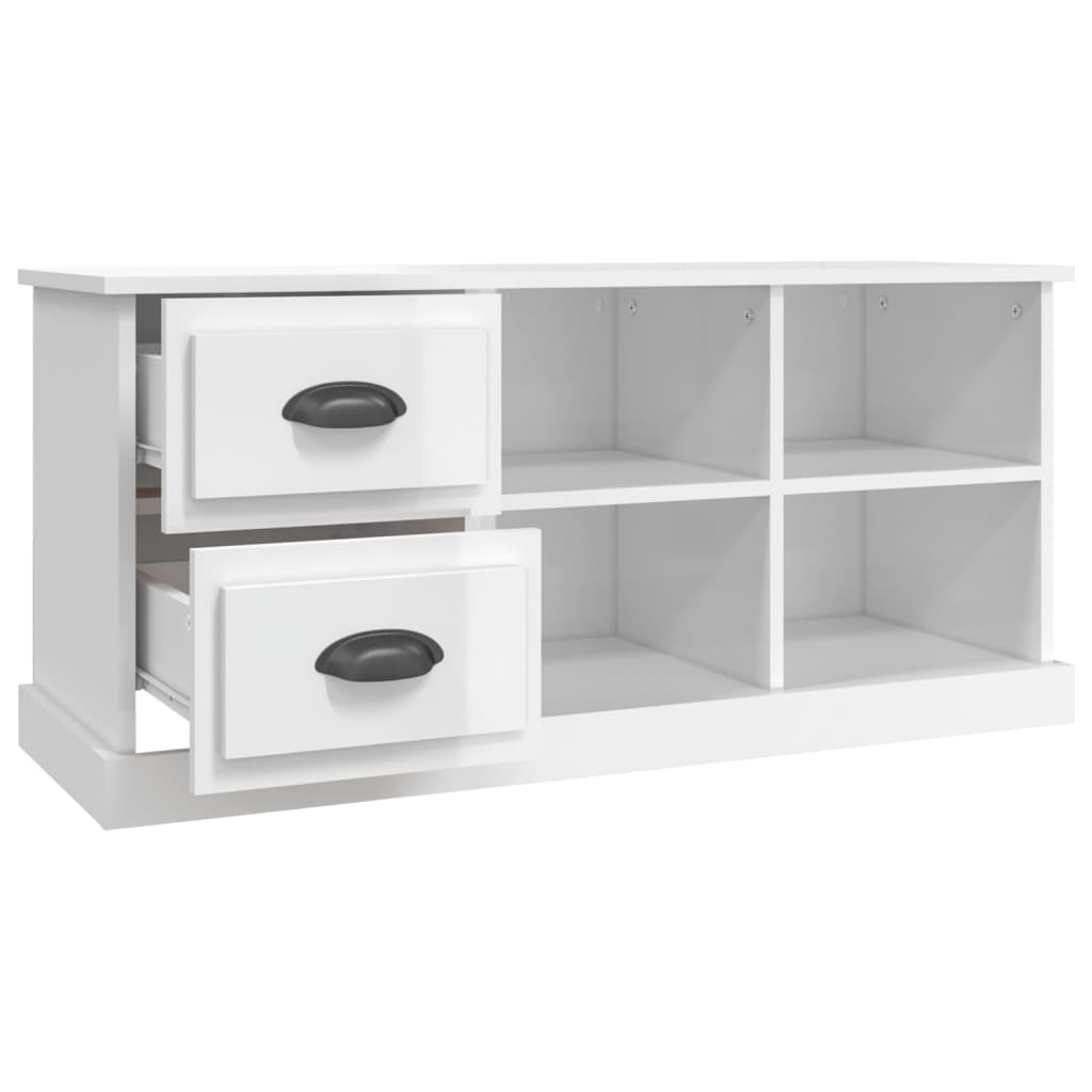TV-Schrank Hochglanz-Weiß 102x35,5x47,5 cm Holzwerkstoff - Pazzar.ch