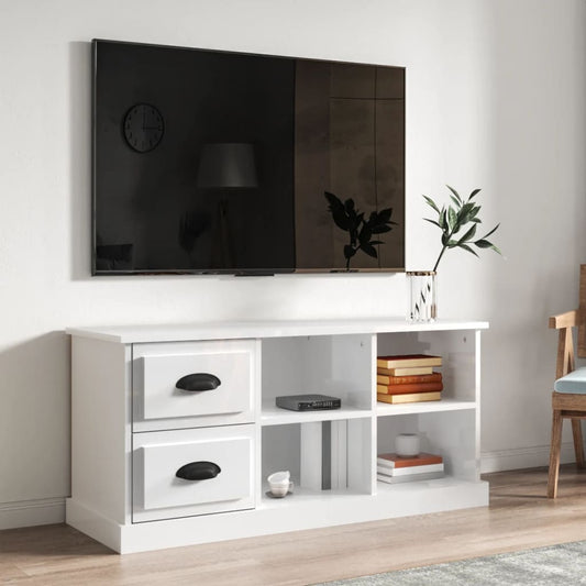 TV-Schrank Hochglanz-Weiß 102x35,5x47,5 cm Holzwerkstoff - Pazzar.ch