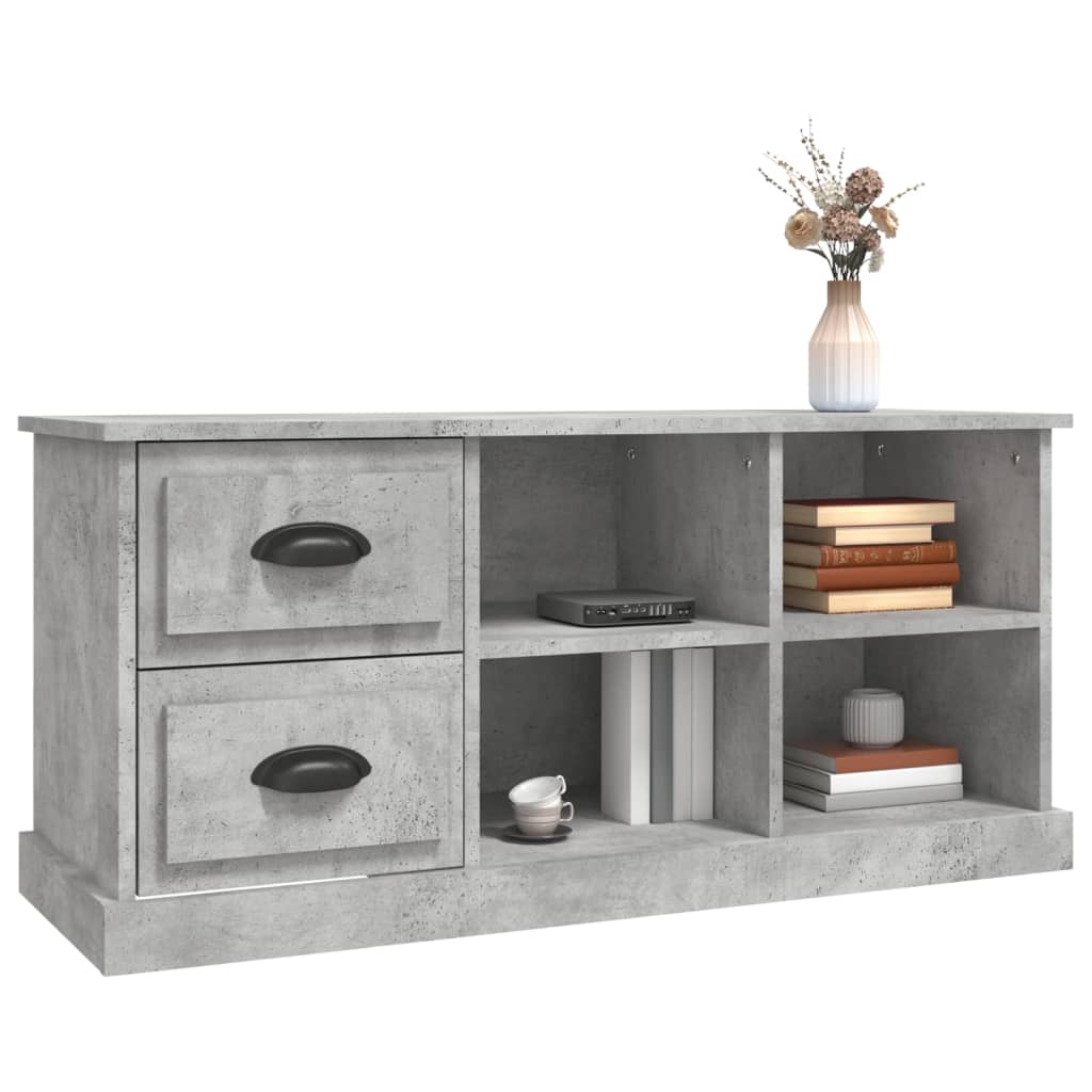 TV-Schrank Betongrau 102x35,5x47,5 cm Holzwerkstoff - Pazzar.ch