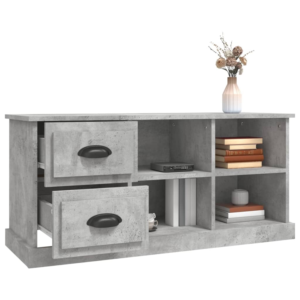 TV-Schrank Betongrau 102x35,5x47,5 cm Holzwerkstoff - Pazzar.ch